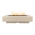 The Outdoor Plus Del Mar 84-inch GFRC concrete gas fire pit in Vanilla