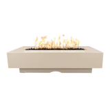 The Outdoor Plus Del Mar 84-inch GFRC concrete gas fire pit in Vanilla