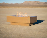 The Outdoor Plus Del Mar concrete gas fire pit in a patio setting