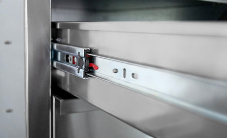 American Made Grills Deluxe drawer - drawer open detail