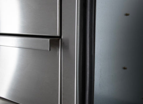 American Made Grills Deluxe drawer - handle detail