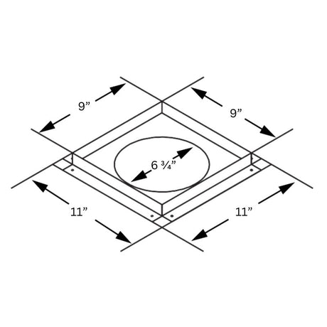 Duravent 4" x 6-5/8" DirectVent Pro Ceiling Firestop | 46DVA-FS