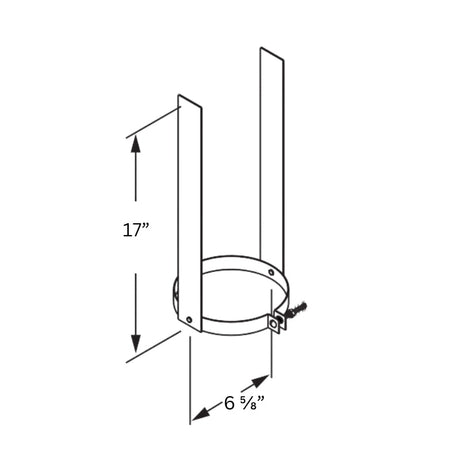 Duravent 4" x 6-5/8" DirectVent Pro Elbow Strap | 46DVA-ES