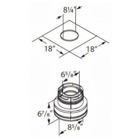 Duravent 4" x 6-5/8" DirectVent Pro Masonry Chimney Conversion Kit | 46DVA-KCT