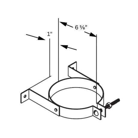 Duravent 4" x 6-5/8" DirectVent Pro Wall Strap | 46DVA-WS