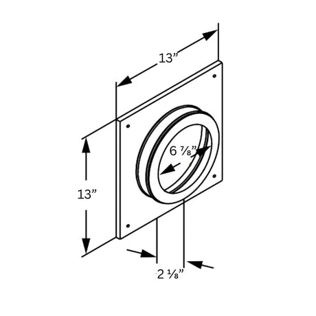 Duravent 4" x 6-5/8" DirectVent Pro Decorative Cover | 46DVA-DC