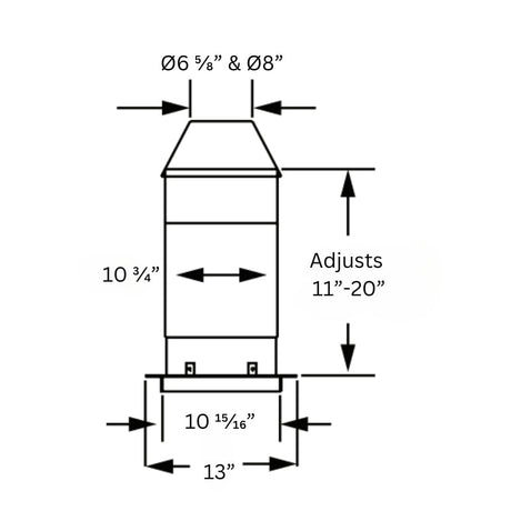 Duravent 5" x 8" DirectVent Pro  Attic Insulation Shield | 58DVA-IS