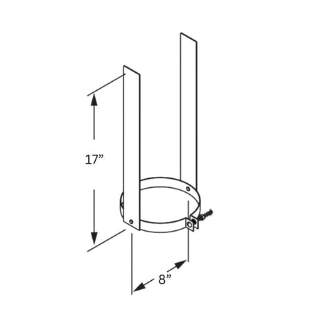 Duravent 5" x 8" DirectVent Pro Elbow Strap | 58DVA-ES