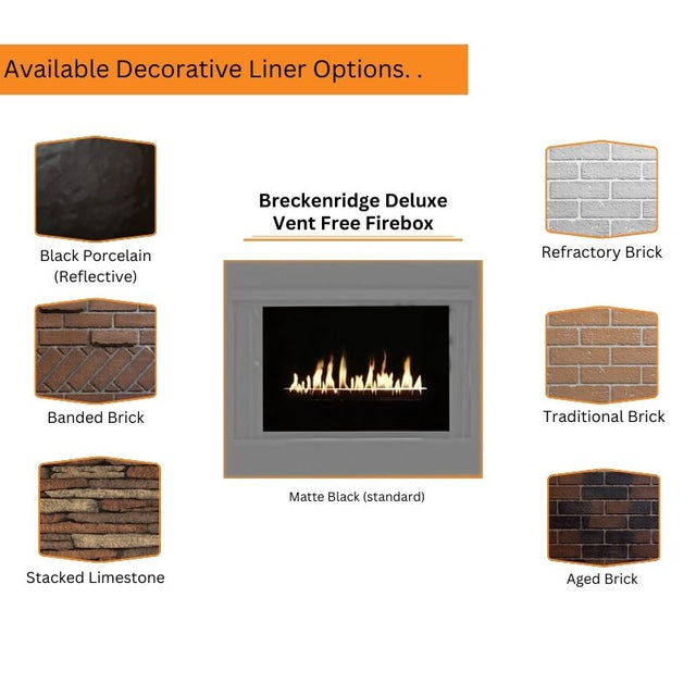 Empire Breckenridge Deluxe 32" Vent Free Firebox | Flush Front