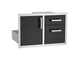 Fire Magic Echelon Black 53810BSC door and drawer combo, black powder coat