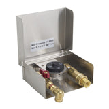 Fire Magic 5521-01T Gas Connection Box - open with quick disconnect
