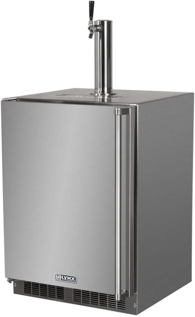 Lynx 24-Inch Outdoor Beverage Dispenser with Double Tap Tower