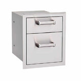 Fire Magic Premium Flush 14 Inch Double Access Drawer - 33802SC