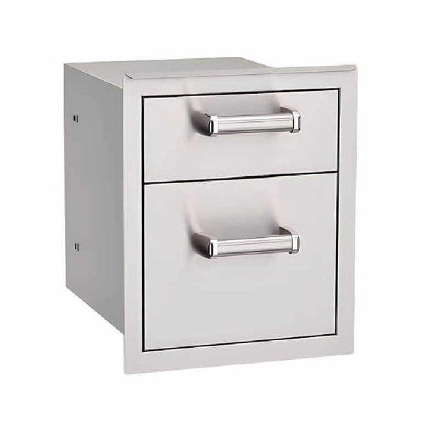 Fire Magic Premium Flush 14 Inch Double Access Drawer - 33802SC