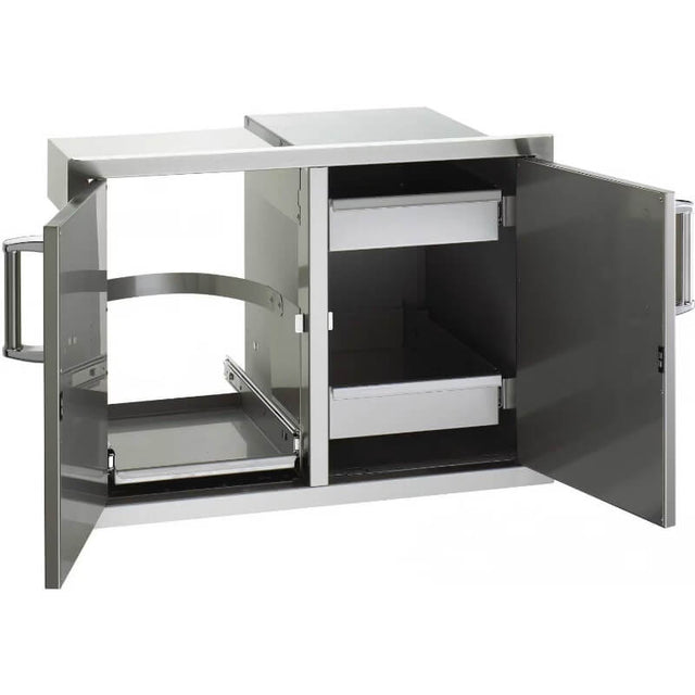 Fire Magic Premium Flush 30 Inch Double Door with Drawers & Propane Tank Storage - 53930SC-12T