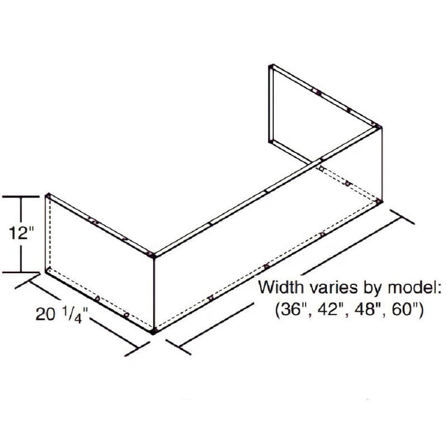 Fire Magic Vent Hood 42-Inch Duct Cover | 42-VH-7-DC