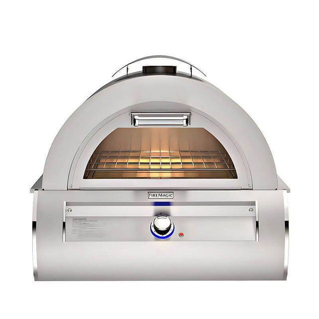 Fire Magic ID660 Aspen White Contemporary Pizza Oven Island