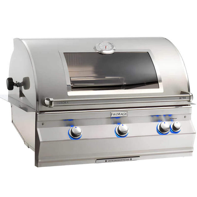 Fire Magic Aurora A790I 36-Inch Built-In Gas Grill w/ Magic View Window, Rotisserie, & Infrared Burner