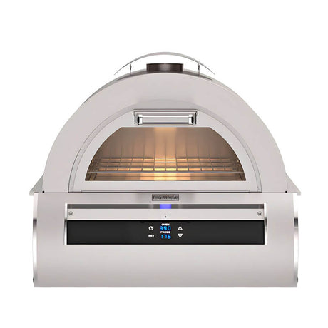 Fire Magic Echelon Diamond Black Glass Pizza Oven With Portable Cart