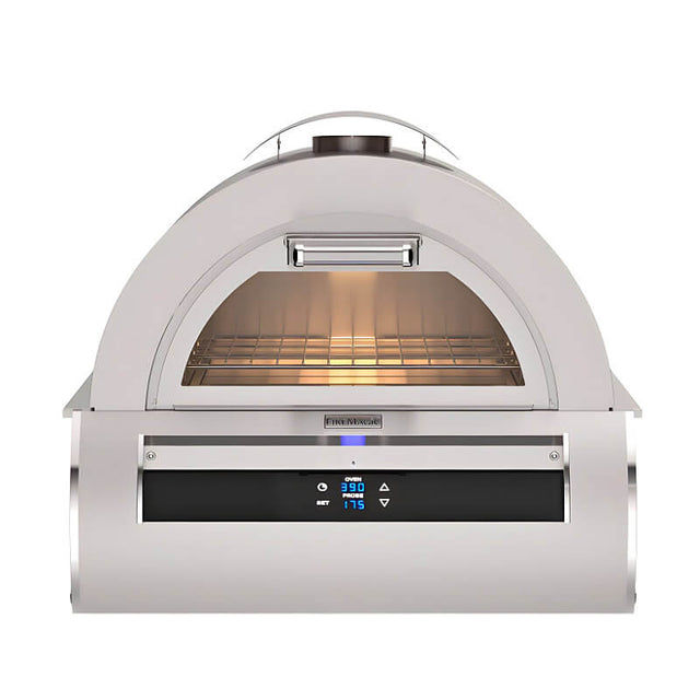 Fire Magic Echelon Diamond Black Glass Pizza Oven With Portable Cart