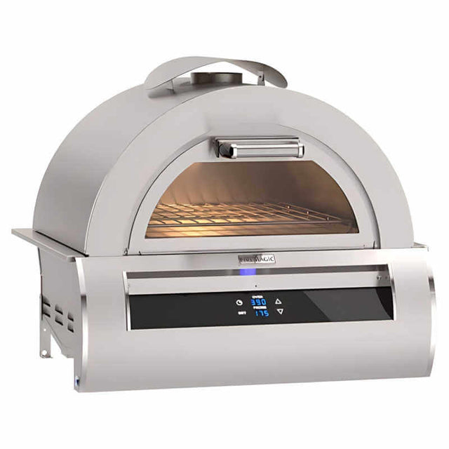 Fire Magic Echelon Diamond Black Glass Pizza Oven With Portable Cart