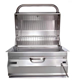 Fire Magic Legacy 24-Inch Charcoal Grill On Patio Post | 22-SC01C-P6