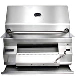 Fire Magic Legacy 24-Inch Charcoal Grill On Patio Post | 22-SC01C-P6