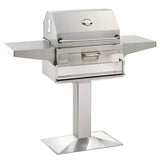 Fire Magic Legacy 24-Inch Charcoal Grill On Patio Post | 22-SC01C-P6