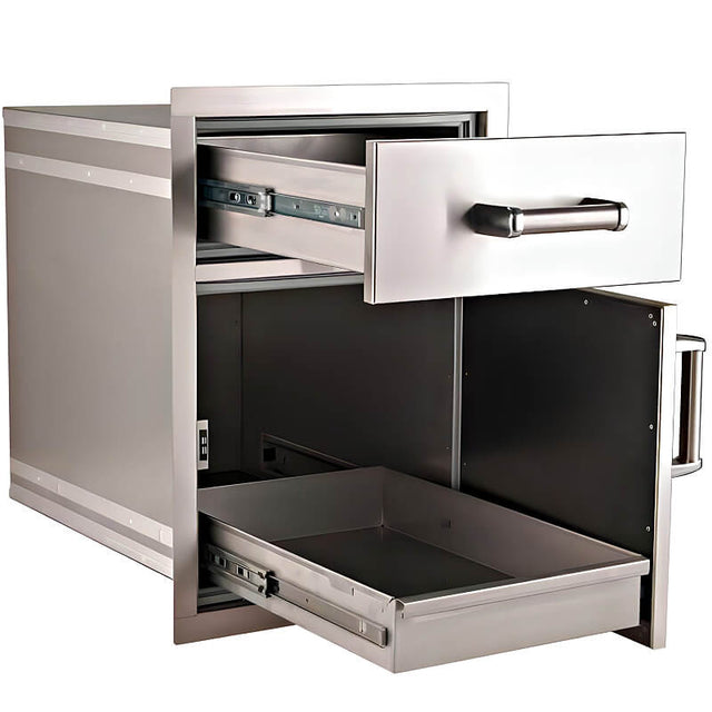 Fire Magic Premium Flush 17-Inch Medium Pantry Door/Drawer Combo - 54018S