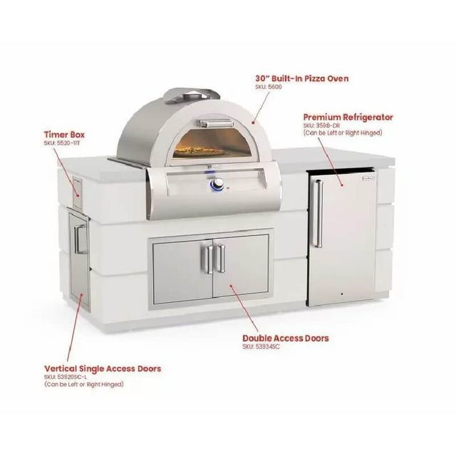 Fire Magic ID660 Smoke Contemporary Pizza Oven Island
