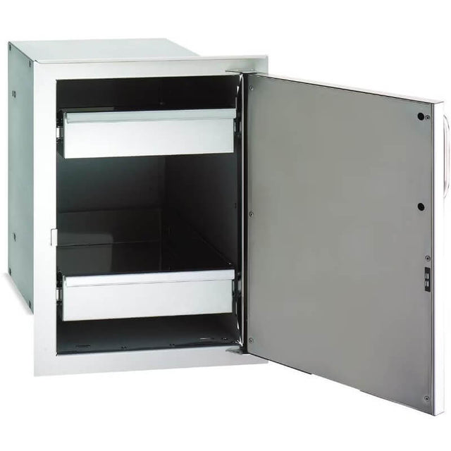Fire Magic Premium Flush 14-Inch Enclosed Cabinet Storage With Drawers - 53820SC