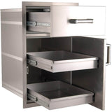 Fire Magic Premium Flush 17-Inch Medium Pantry Door/Drawer Combo - 54018S