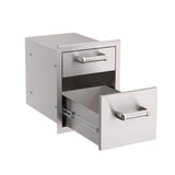 Fire Magic Premium Flush 14 Inch Double Access Drawer - 33802SC