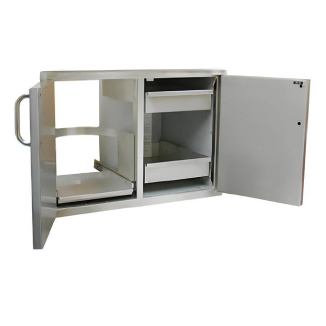 Fire Magic Select 30-Inch Double Door With Drawers And Trash Bin/Propane Storage