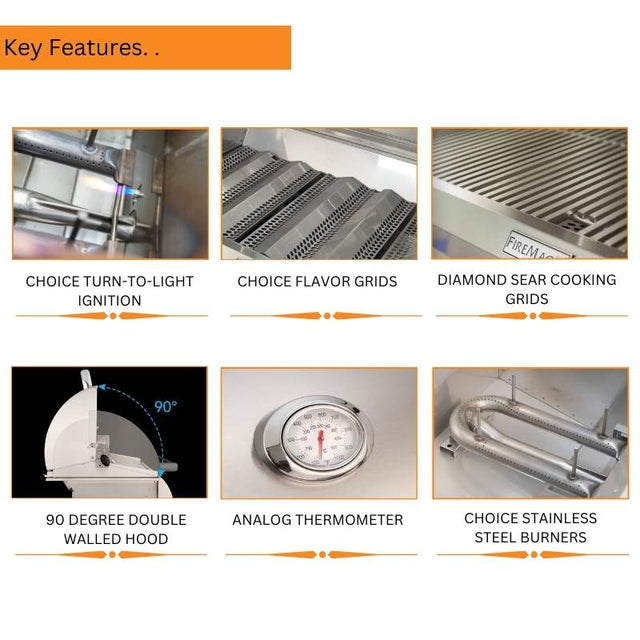 Fire Magic 36" Choice C650i Built-In Gas Grill