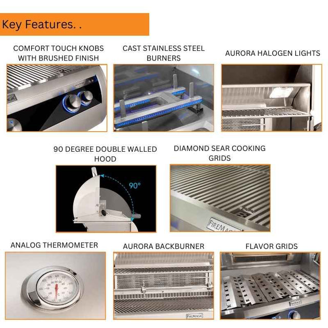 Fire Magic 30" Aurora A540i Built-In Gas Grill