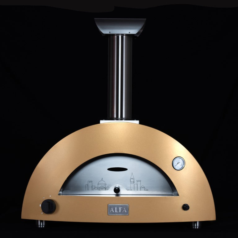 Alfa Moderno 2 Pizze Gas Hybrid Pizza Oven- Venezia Gold Limited Edition - FXMD-2P-LEVE-U