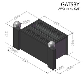 Aquafire Gatsby freestanding water vapor electric fireplace
