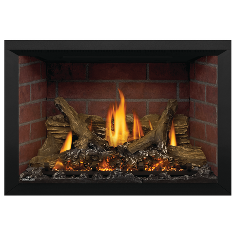 Napoleon Oakville X3 gas insert with Old Town Red brick panels
