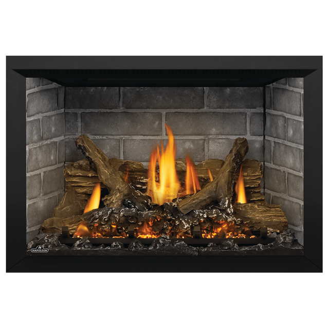 Napoleon Oakville X3 gas insert with Westminster brick panels