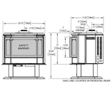 Napoleon Havelock GDS50 gas stove - dimensions