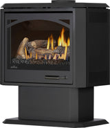 Napoleon Havelock Elite GDS50N-2 angled view pedestal with arched glass door