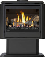 Napoleon Havelock Elite GDS50N-2 on pedestal with oak logs and flames