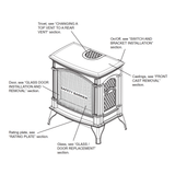 Napoleon Knightsbridge GDS60 gas stove - venting dimensions