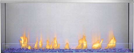 Napoleon Galaxy 50 outdoor gas fireplace with amber glass beads