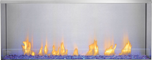 Napoleon Galaxy 50 outdoor gas fireplace with amber glass beads