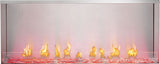 Napoleon Galaxy 50 outdoor gas fireplace with red LED lighting