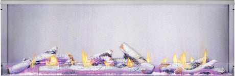 Napoleon Galaxy 62 outdoor gas fireplace flame detail