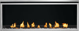 Napoleon Galaxy 50 outdoor gas fireplace with black illusion glass