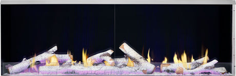 Napoleon Galaxy 62 outdoor gas fireplace with reflective panels detail
